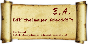 Büchelmayer Adeodát névjegykártya
